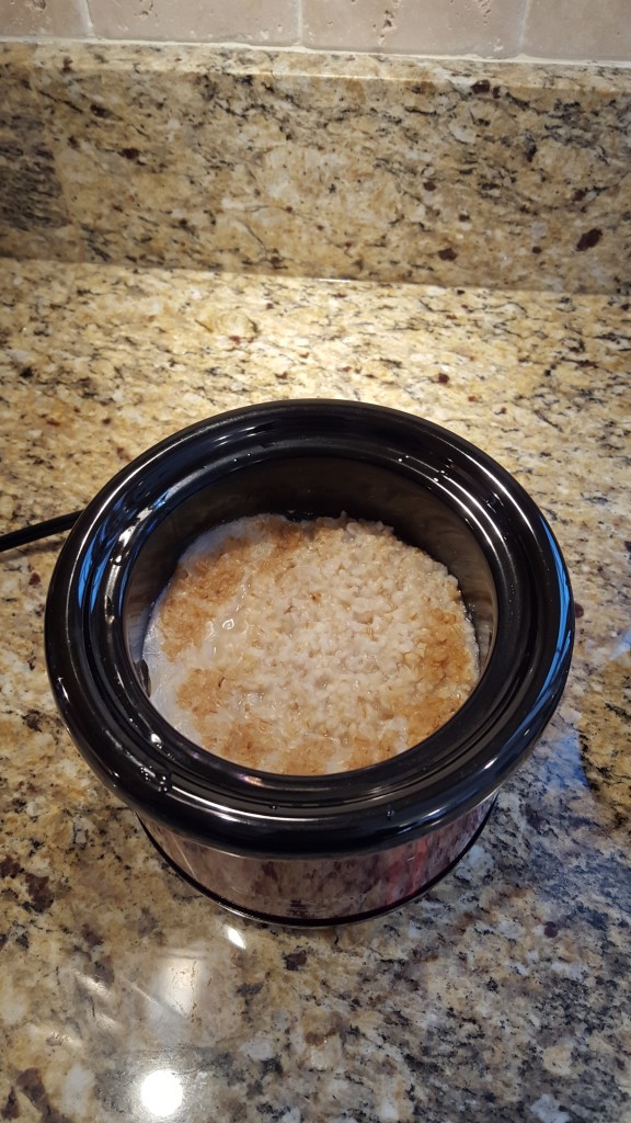 Oatmeal the next morning. Some of the consistency varies a bit since you weren't stirring it all night. But I promise it is still delicious