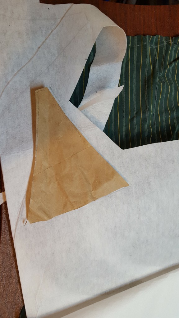 Cut out 4 pieces of interfacing for reinforcement