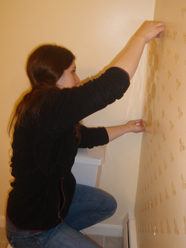 Action shot of me lining up the stencil