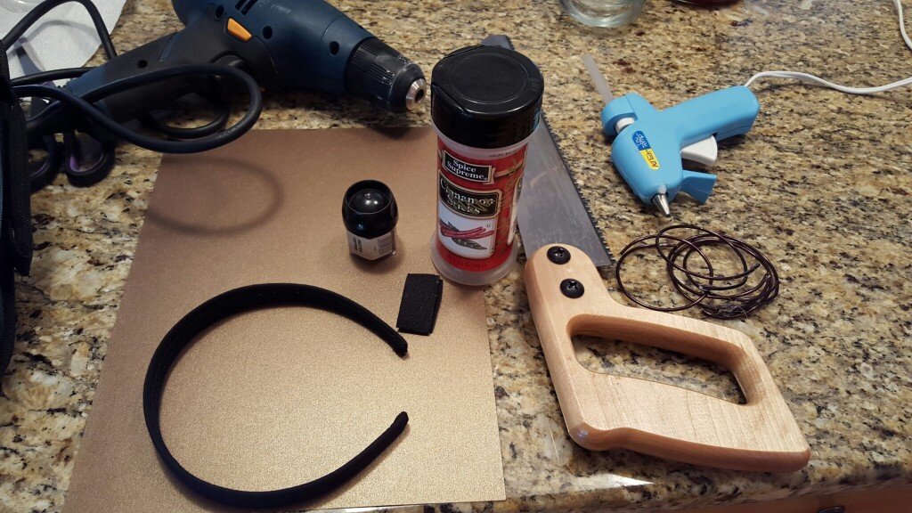 Supplies to make a TARDIS headpiece