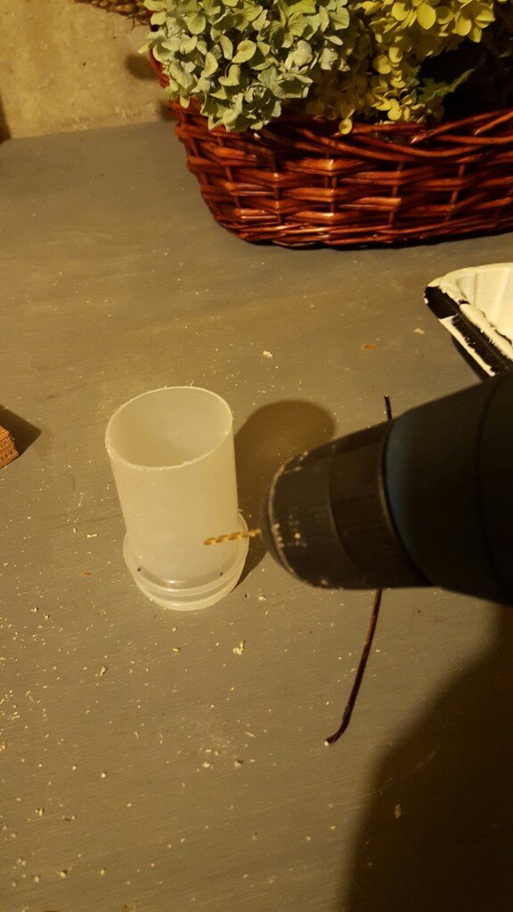 Drill holes for wire