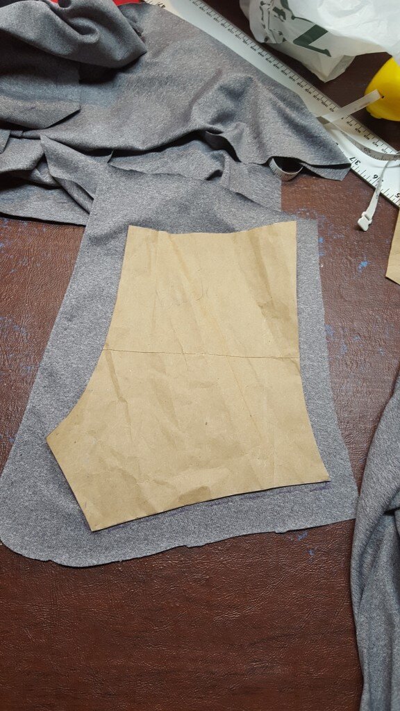 Add one inch seam allowance to pattern pieces