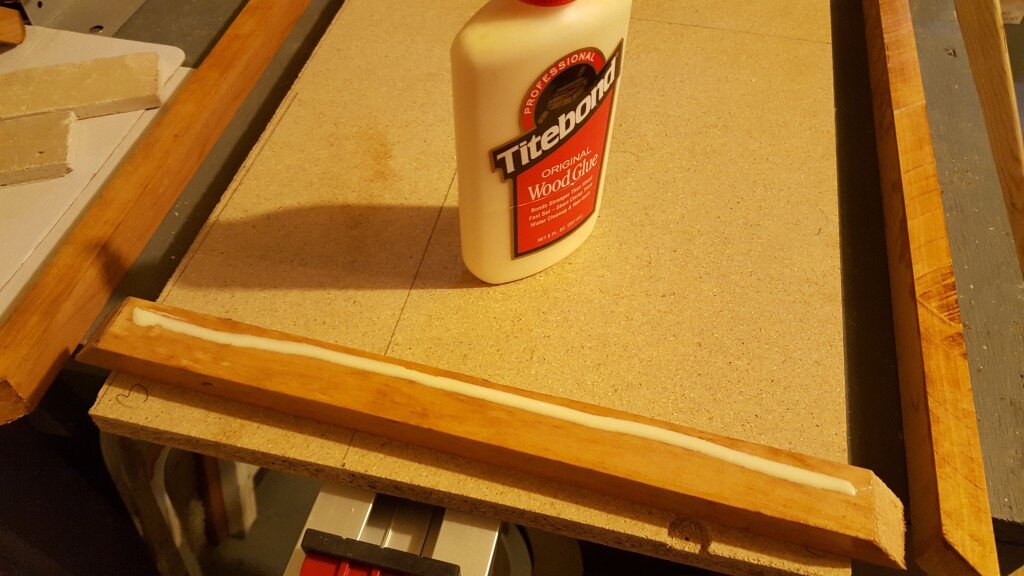 Apply wood glue