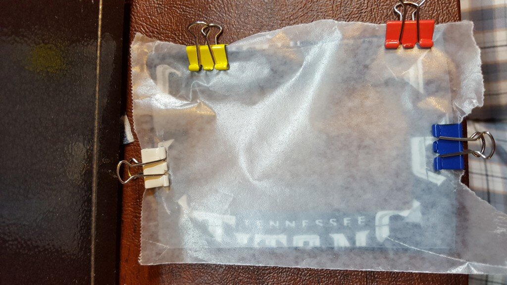 Add waxed paper over the plastic to prevent it from sticking. 