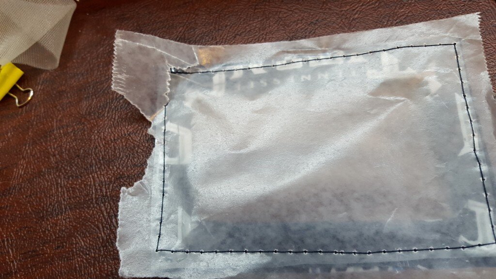 Tear off waxed paper.