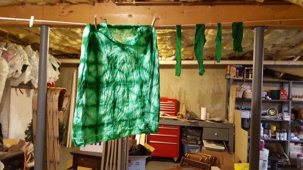 Hang to dry. (Ignore all the projects in my messy basement)