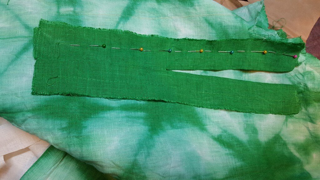 Finish tunic neckline, sleeves and bottom hem. 