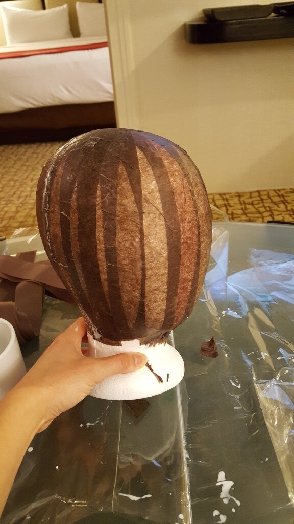 Top portion of head finished. 