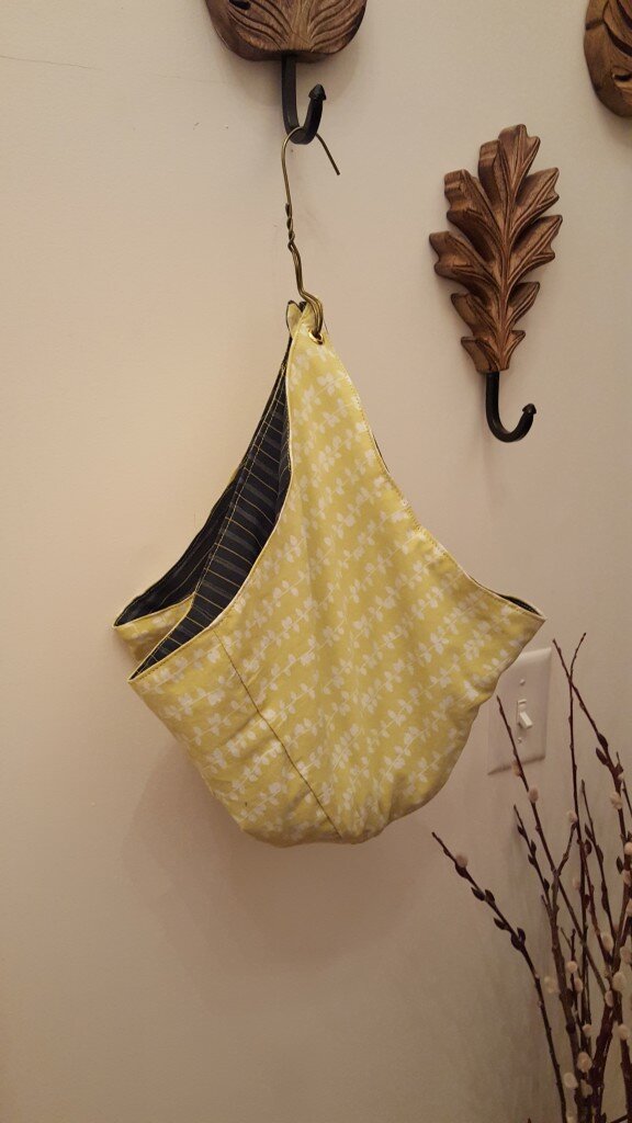 Finished reversible clothespin holder