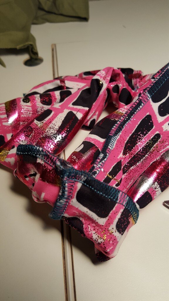 Finished edge after serging.  