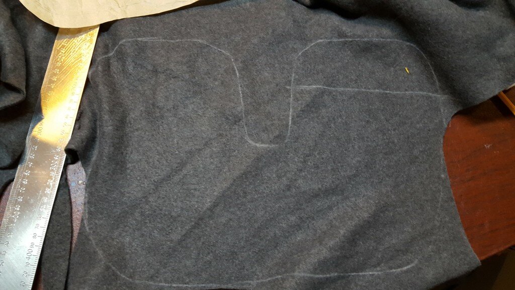 Cut second piece up to furthest line. 