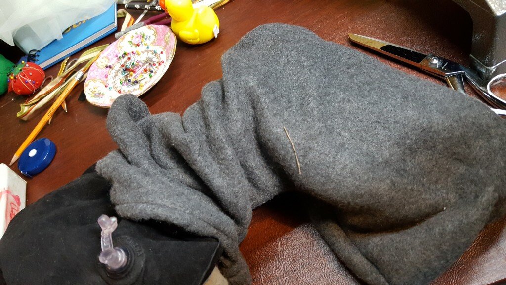 Place deflated pillow into case. Inflate when ready to use. 