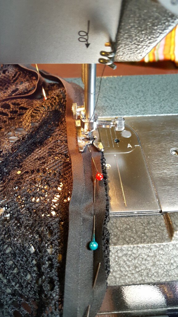 Attach bias tape to neckline