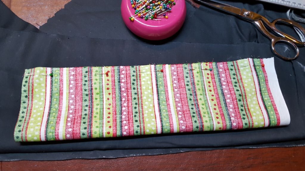 Fold Bow in half, stitch long end. 
