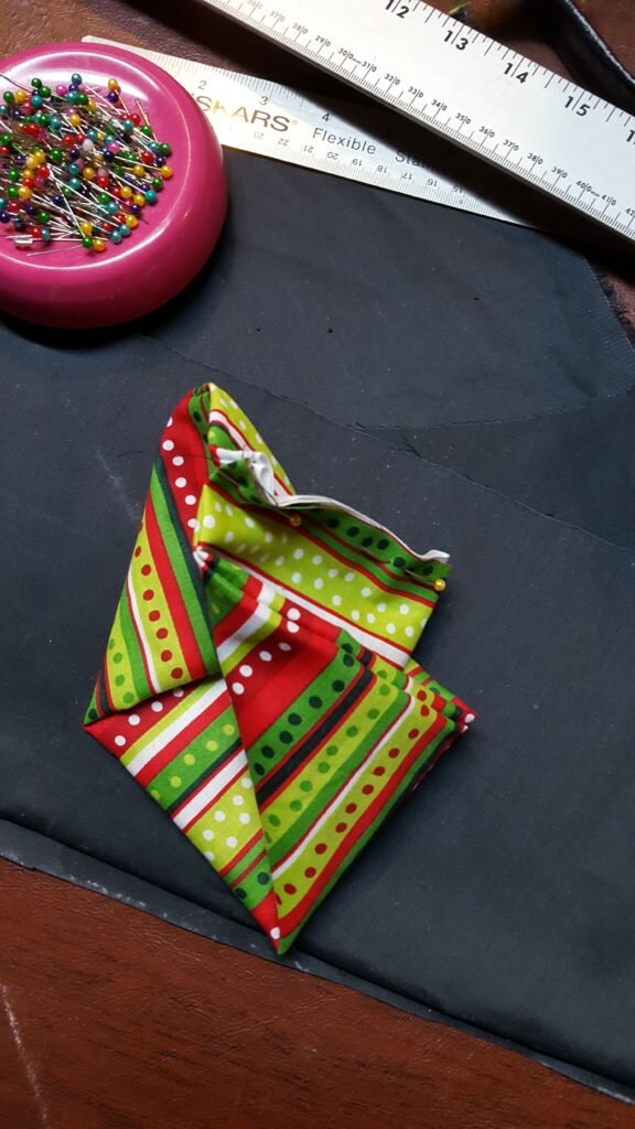 Pin and stitch ends together. 