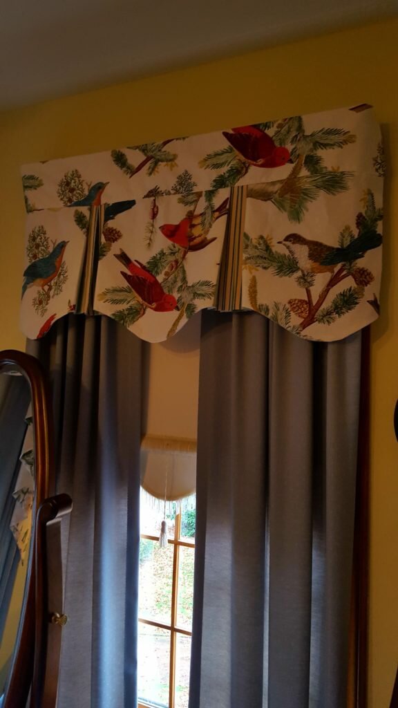 Finished scalloped valances