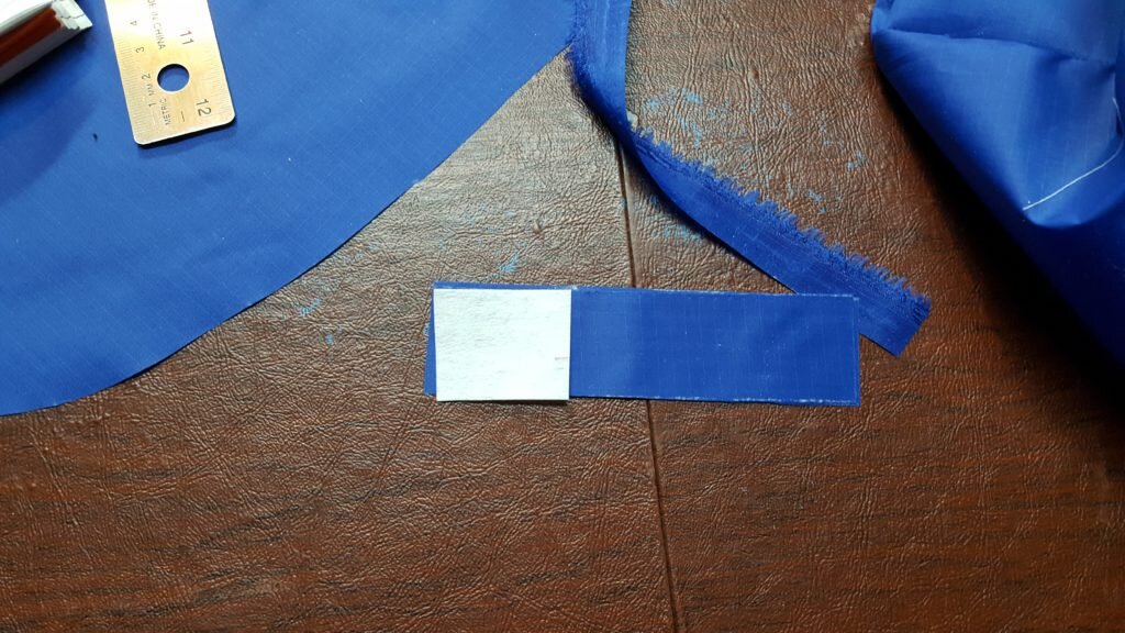 Attach interfacing to strip for snaps. 