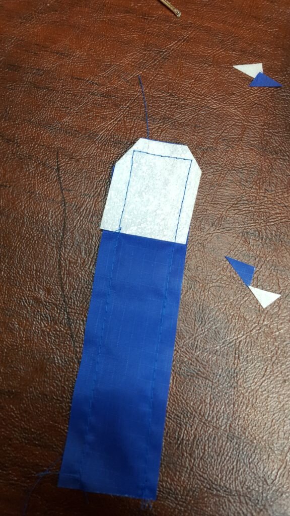 Trim corners. 