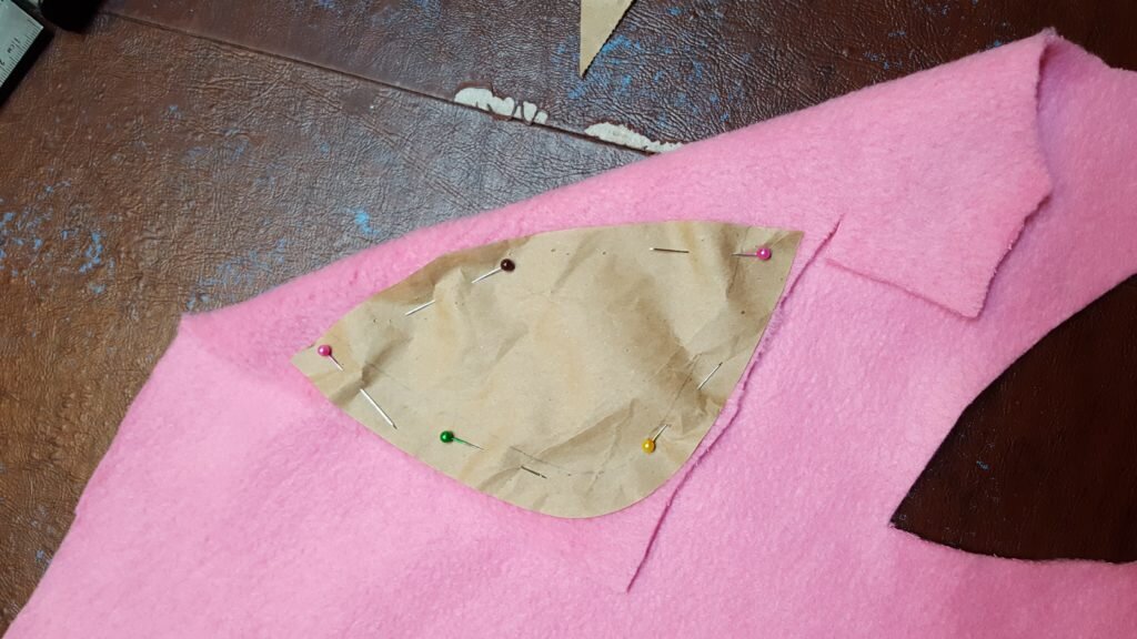 Cut out ears. 