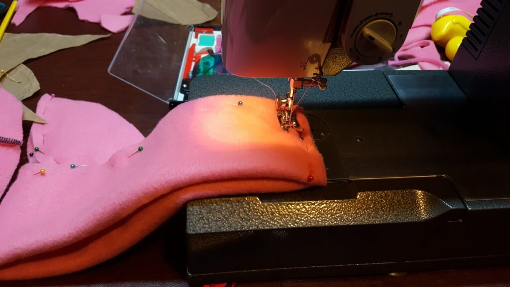 Stitch edges of brim together. 